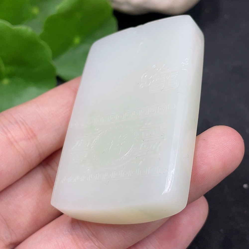 Hetian Jade Pendant Guanyin Total Weight Approx. 56.3g