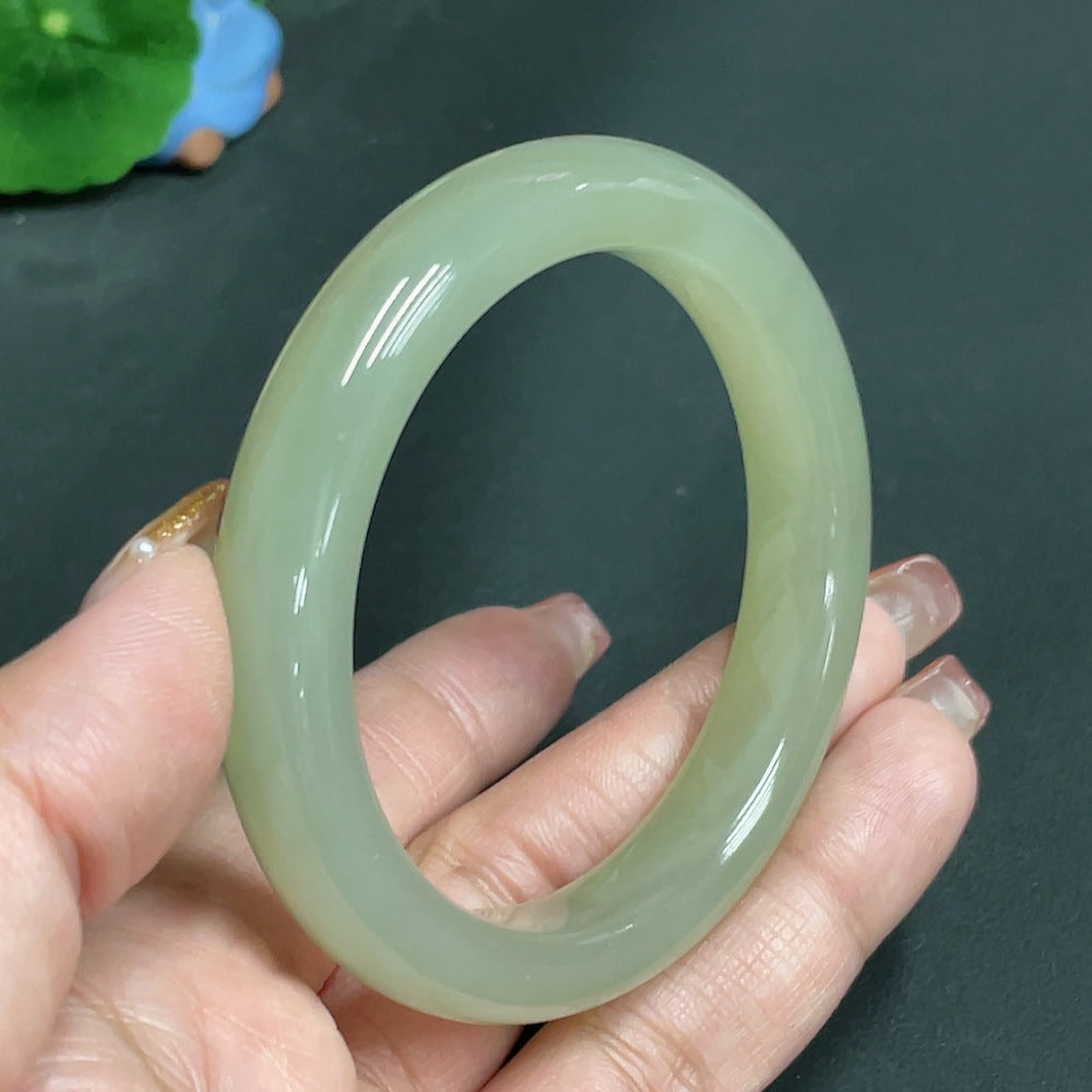Hetian Jade Regular Bracelet Size 54.4 Total Weight Approx.48g