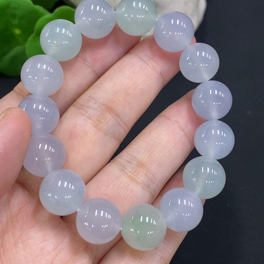 Jadeite Bead Necklace Approx. 12.2mm Total Weight Approx. 48.6g