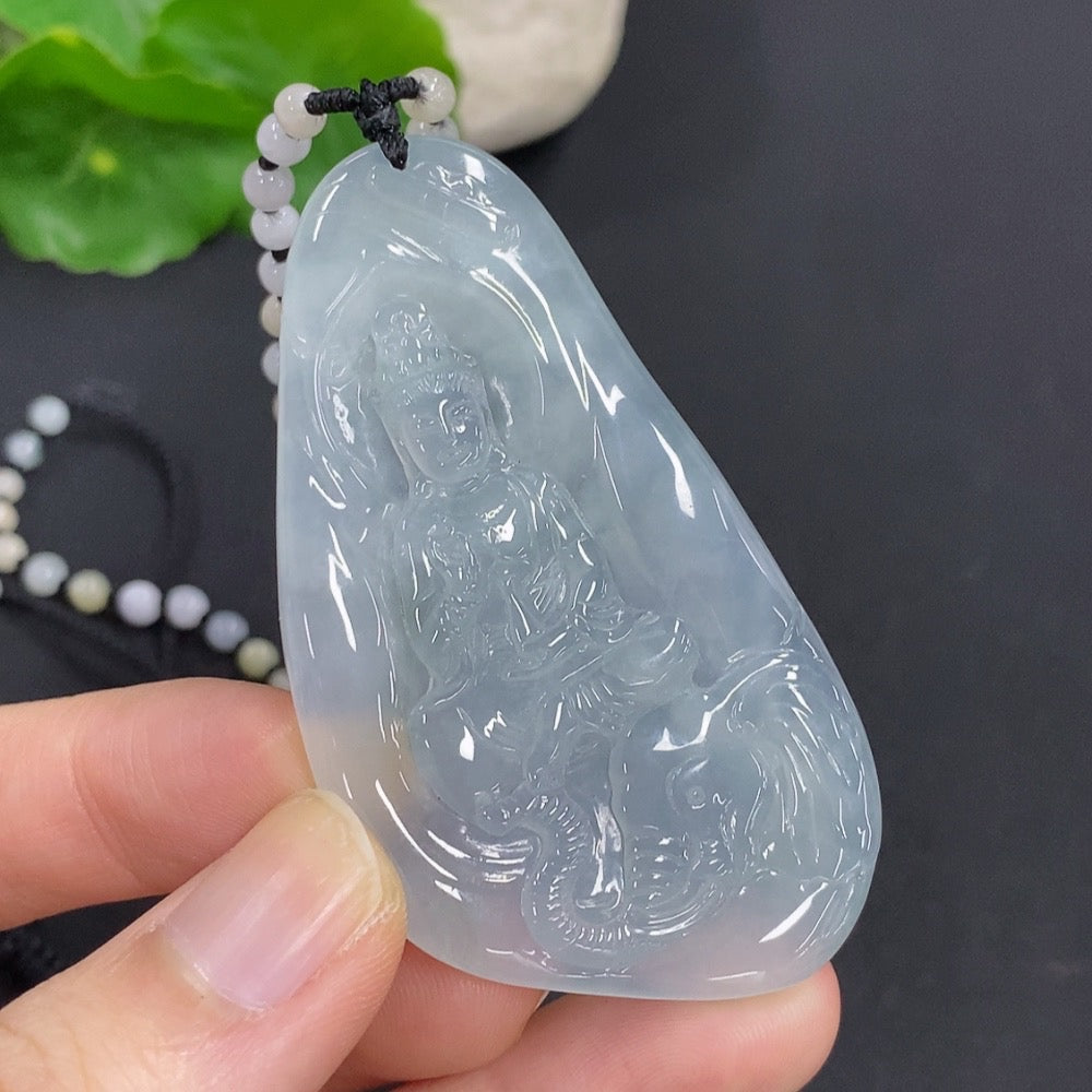 Jadeite Samantabhadra Bodhisattva Pendant