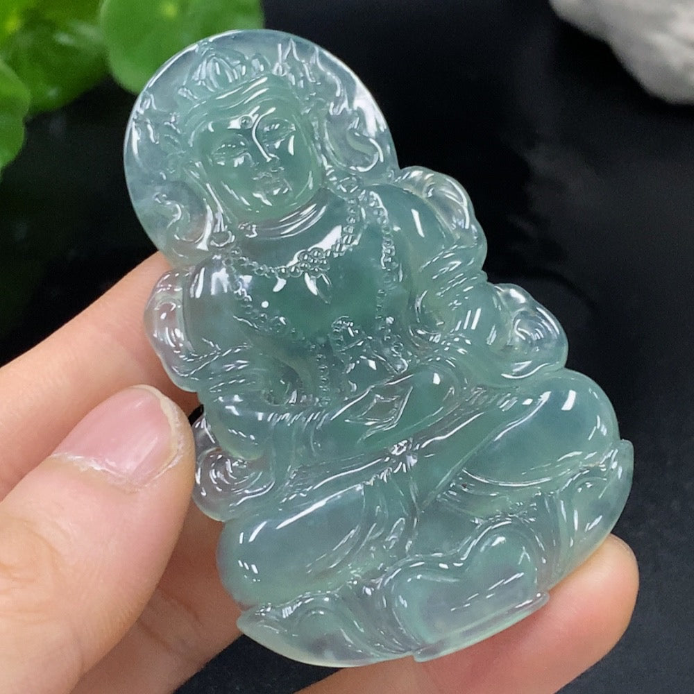 Jadeite Tara Pendant Total weight about 27.11g