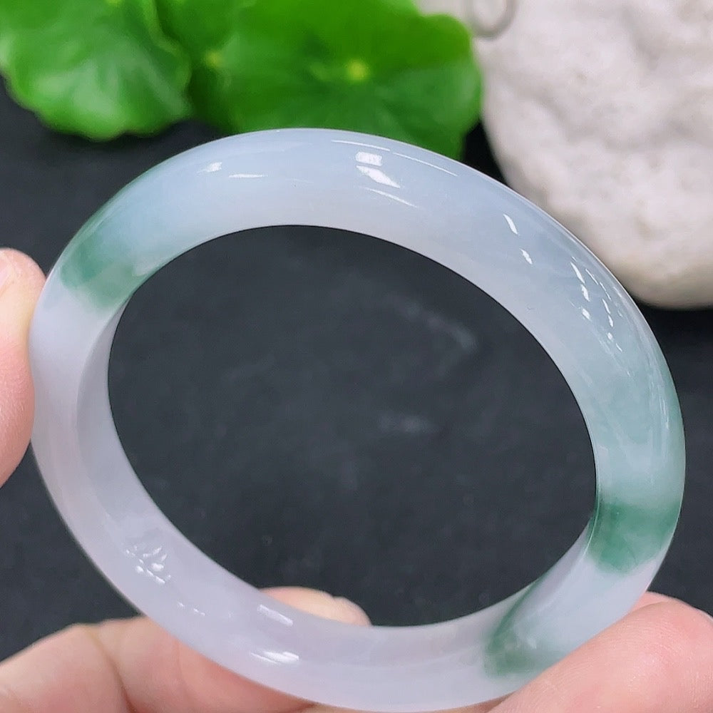 Jadeite Concubine Bracelet Containing Other Mineral Components