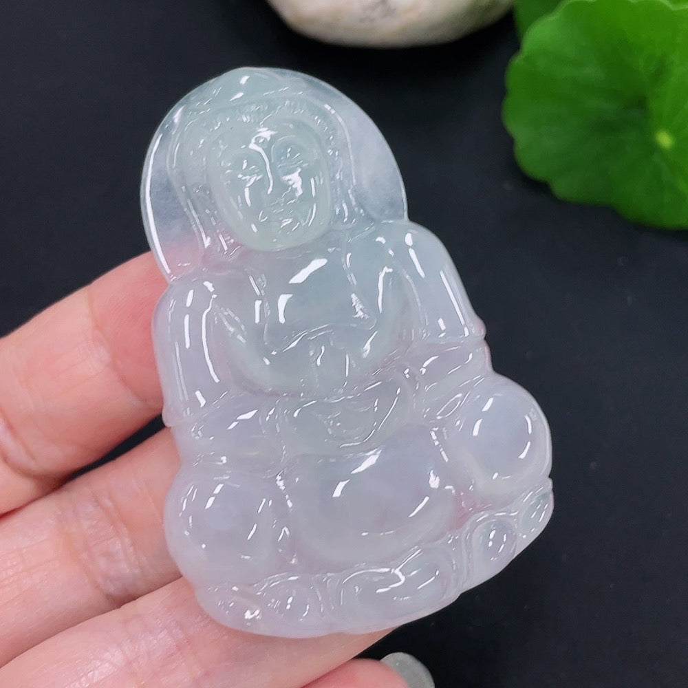 Jadeite Pendant Guanyin Total Weight Approx. 20.39g