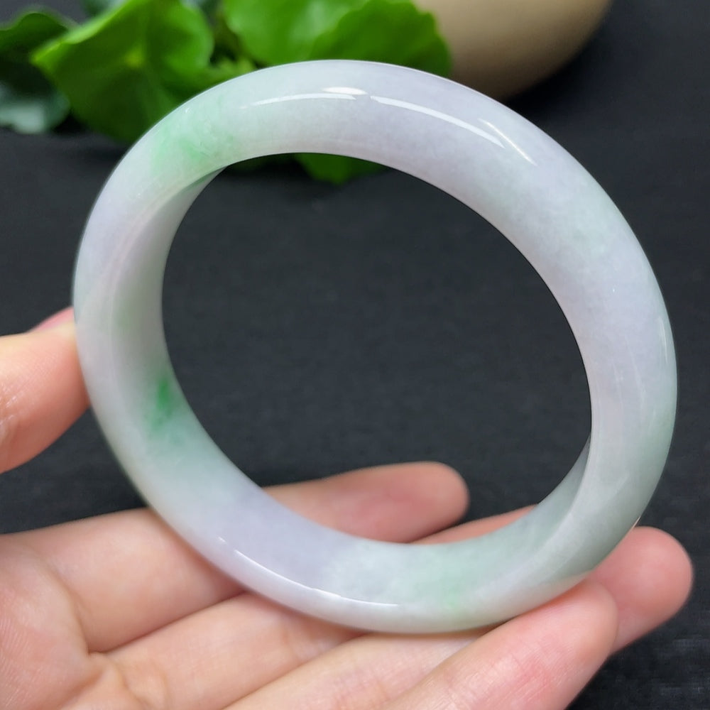 Jadeite Round Bangle Total Weight Approx. 55.89g Size 57.1