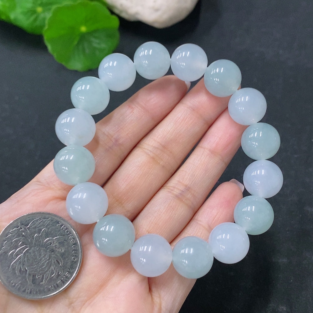JadeiteBead Bracelet, Approx. 12.5mm, Total Weight Approx. 52.43g