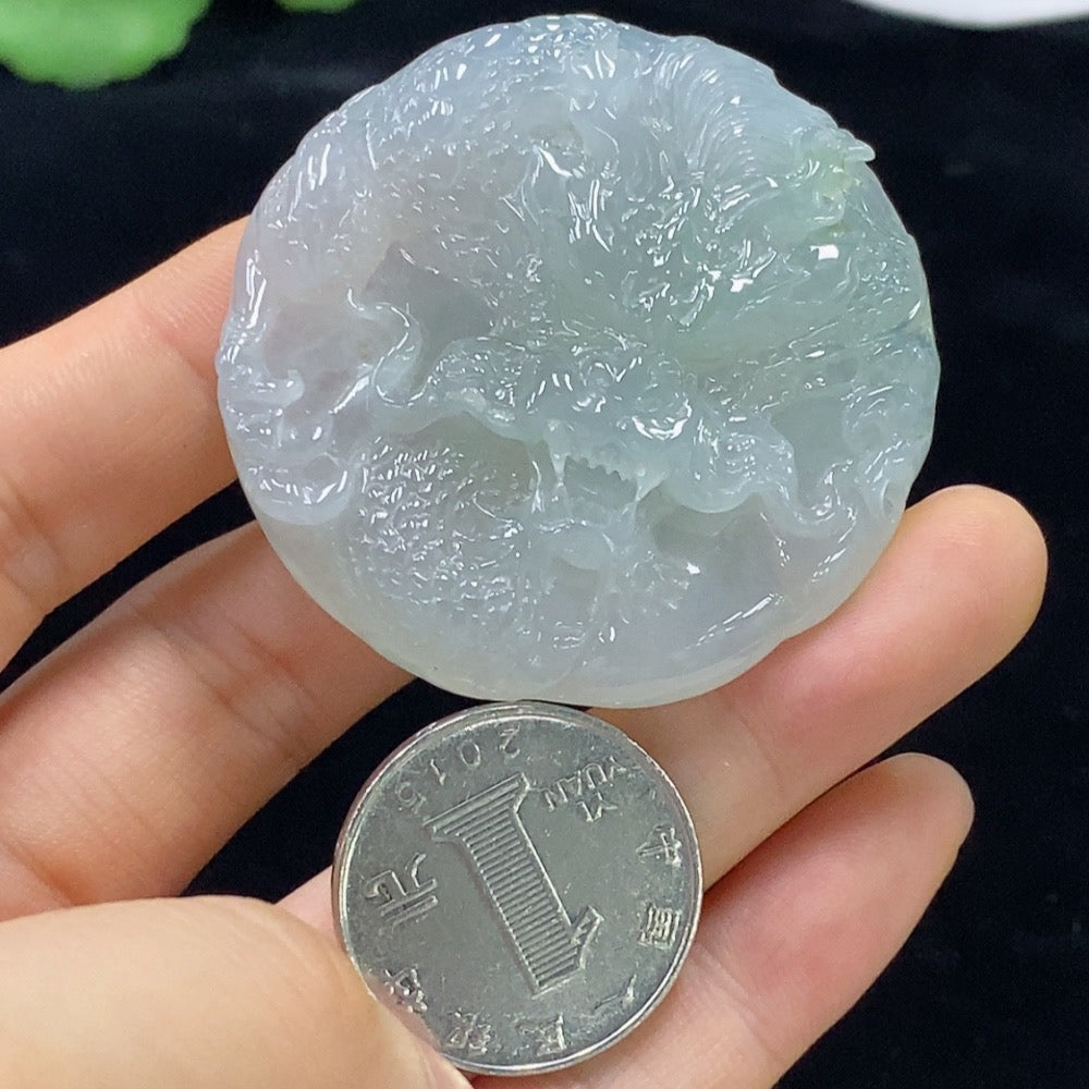 Jadeite Dragon Pendant Total Weight Approximately 43g