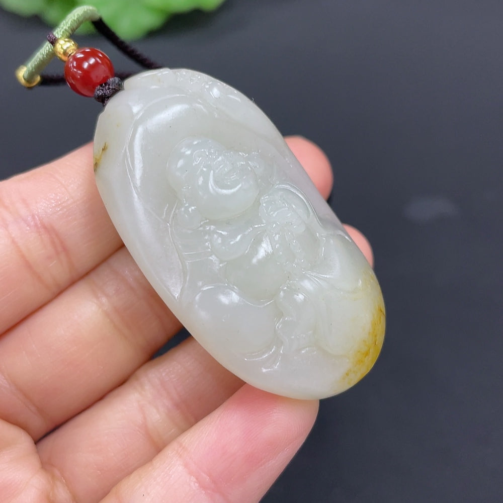 Hetian Jade Pendant - Buddha Figure
