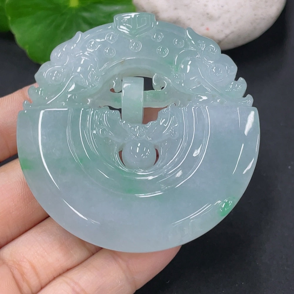 Jadeite Antique Pendant Total Weight Approximately 73g