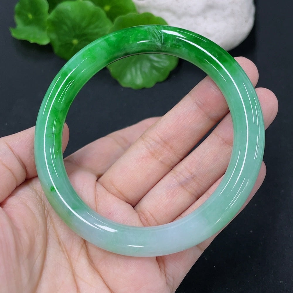 Jadeite Round Bangle Size 56.5mm Total Weight Approx. 45.82g [Total Value: $11,458 USD]