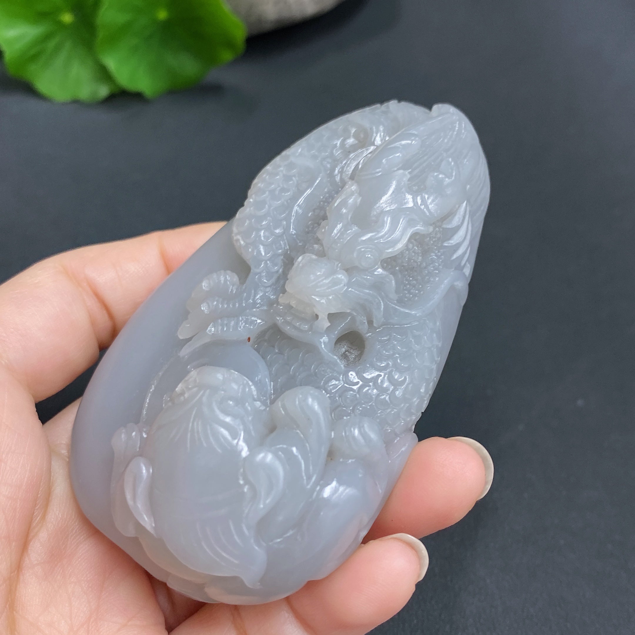 Hetian Jade Pendant Dragon Total Weight Approx.123g