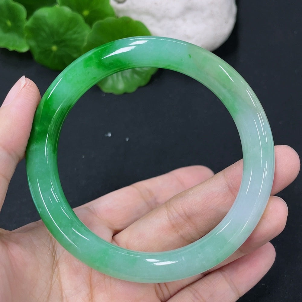 Jadeite Round Bangle Size 56.5mm Total Weight Approx. 45.82g [Total Value: $11,458 USD]