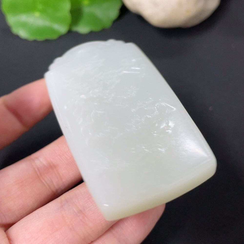 Hetian Jade Pendant Guanyin Total Weight About 58.9g