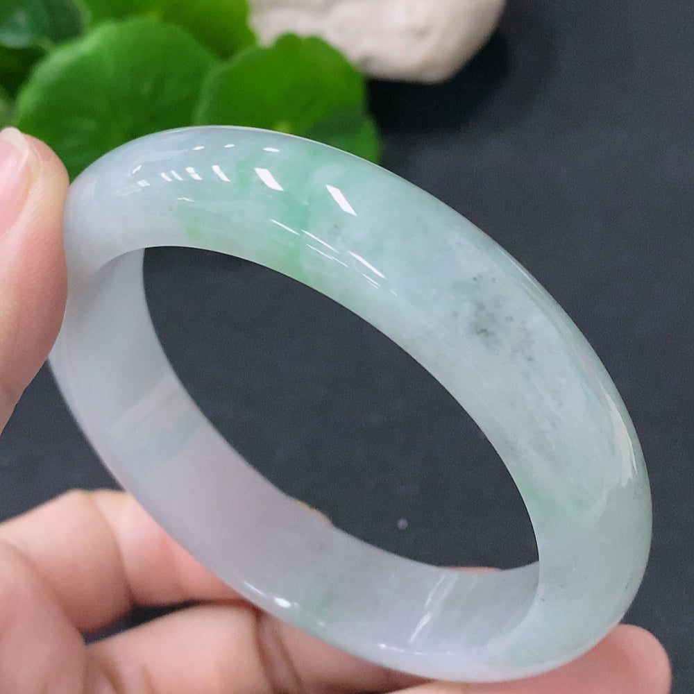 Jadeite Round Bangle Size 55mm Total Weight Approx. 57g