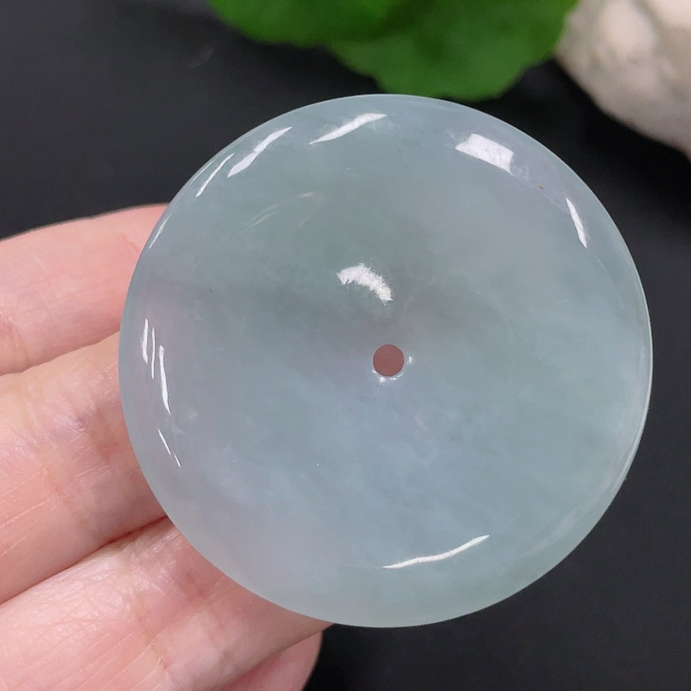 JadeitePeace Button Pendant