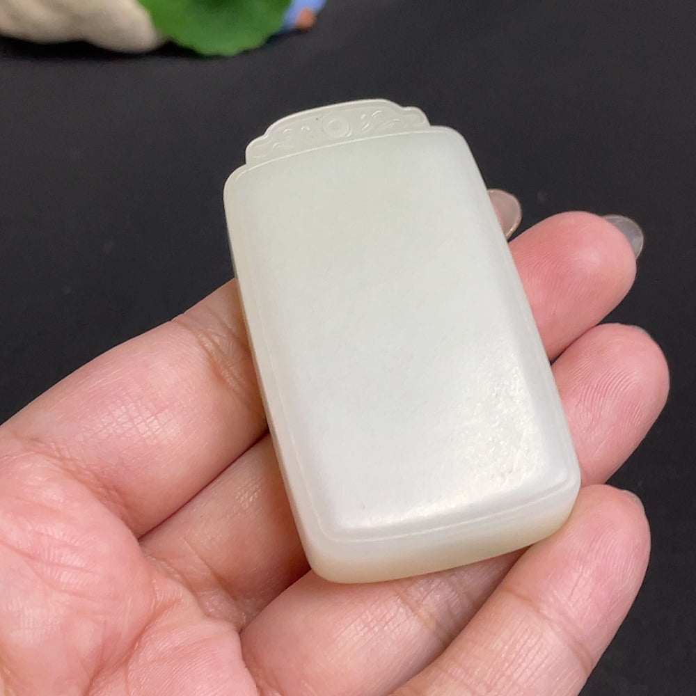 Hetian Jade Pendant, Plain Pendant, Total Weight Approx. 65.9g