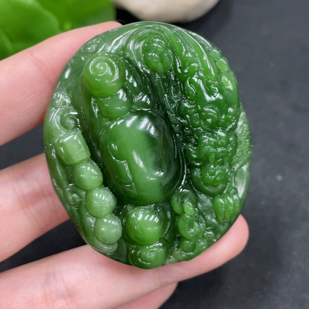 Hetian Jade Pendant  Dragon Roaming the World  Total Weight Approx. 75.5g