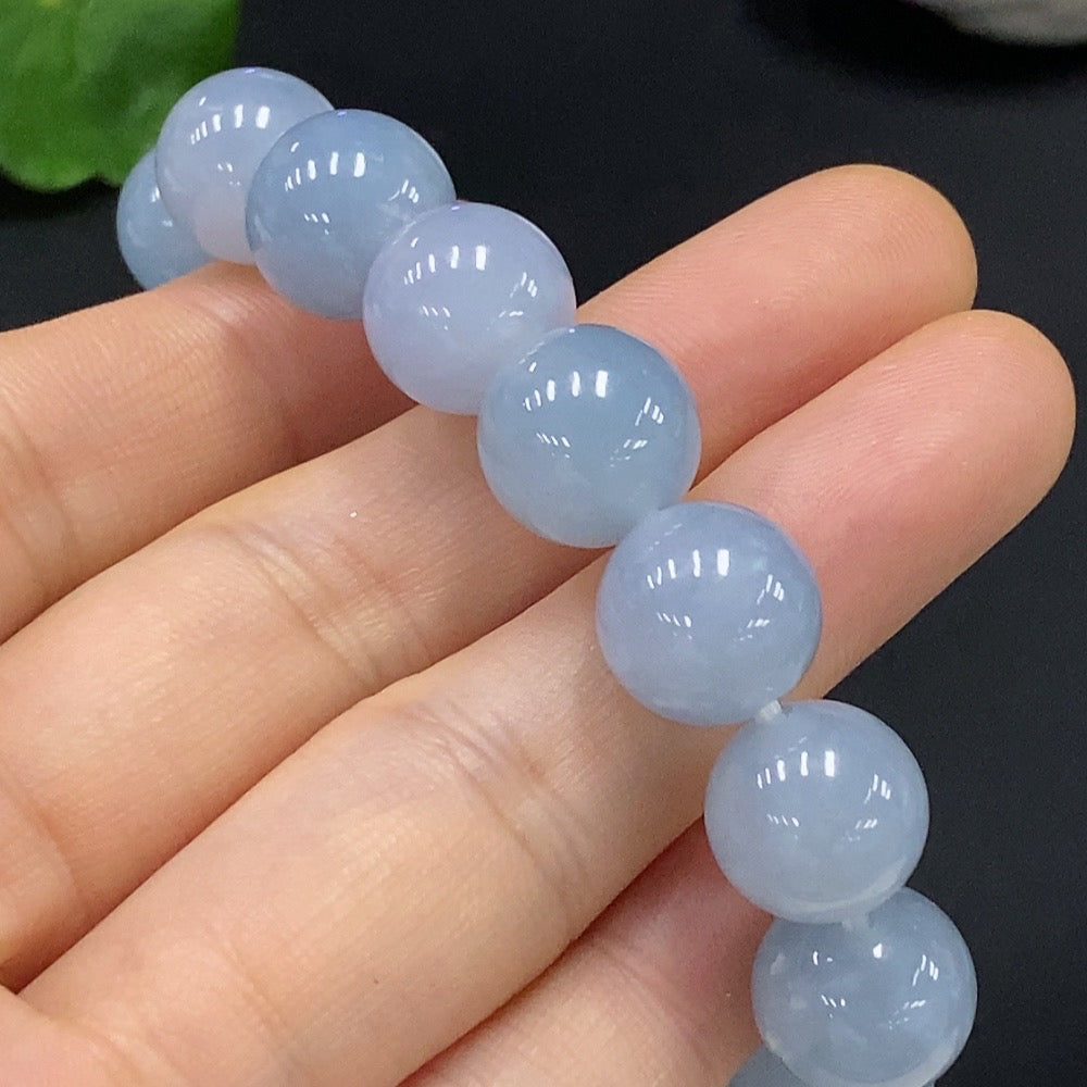 Jadeite Bracelet Approx. 12.3mm Beads Total Weight About 47.94g