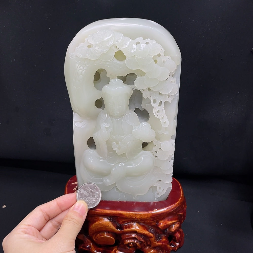 Hetian Jade Guanyin Sculpture