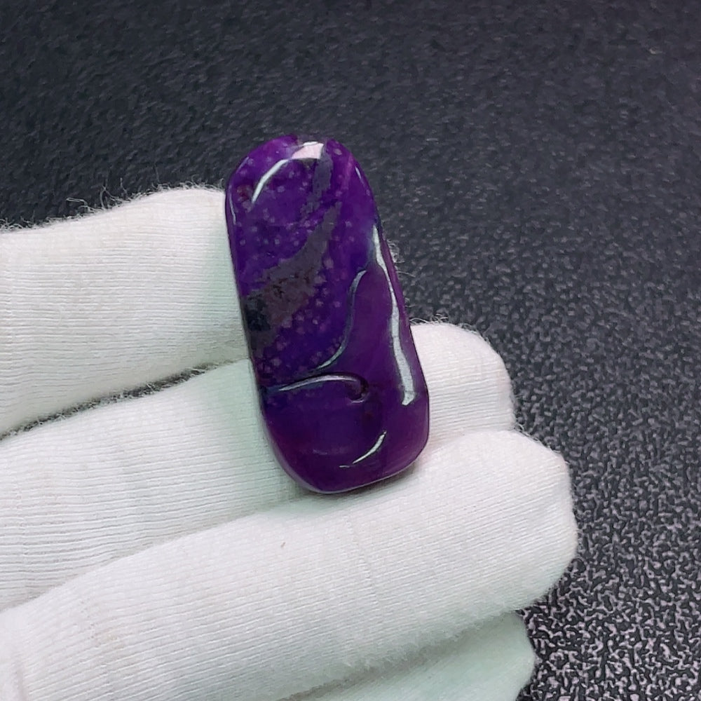Sugilite pendant with other mineral components, purple only, total weight approximately 11.80g