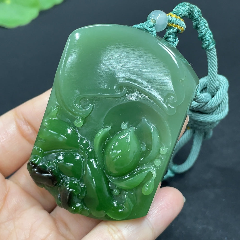 Hetian Jade Frog Pendant