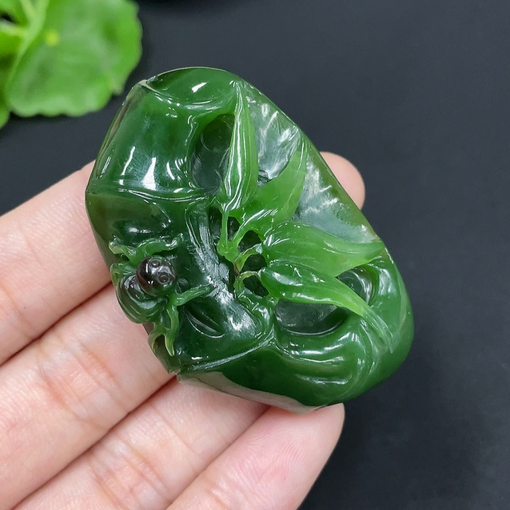 Hetian Jade Pendant Bamboo Knot Total Weight Approx. 29.6g