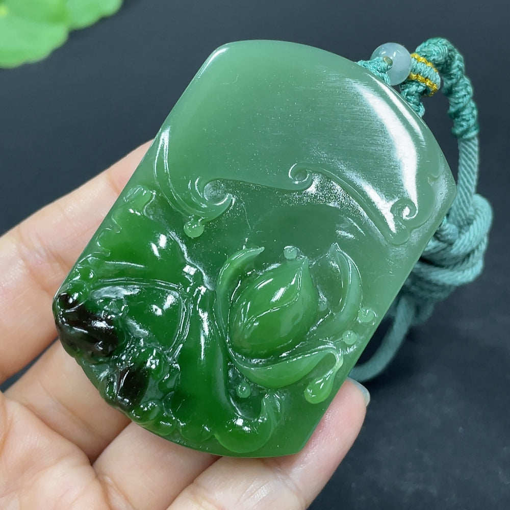 Hetian Jade Frog Pendant