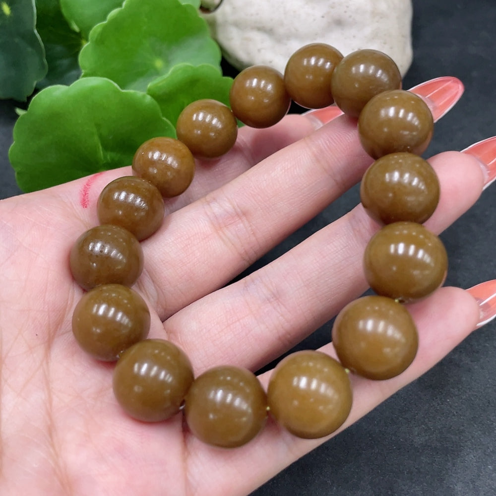 Hetian Jade Bracelet, approx. 13.6mm, total weight approx. 61.3g