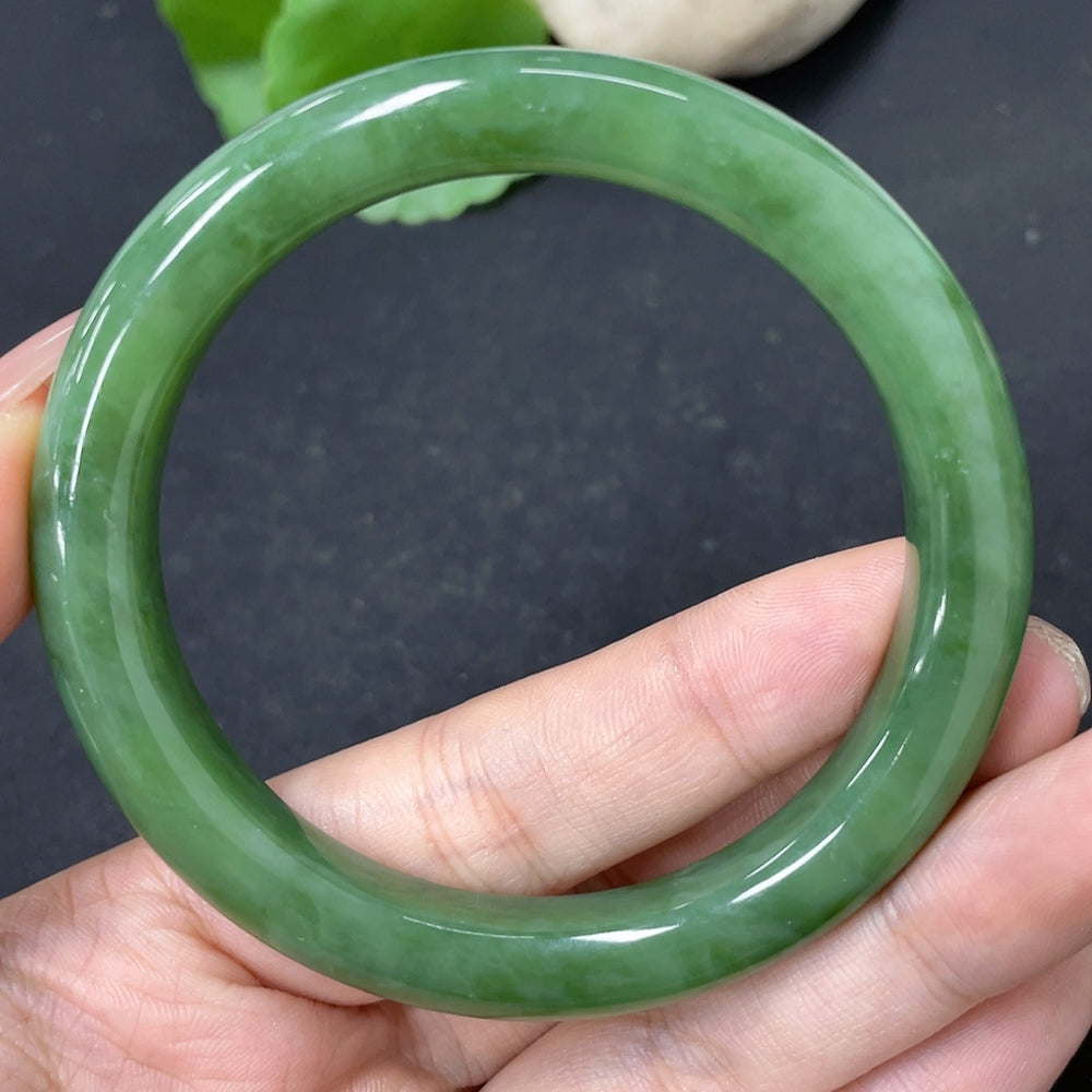 Hetian Jade Round Bracelet Size 56.3 Total Weight Approx. 41.3g