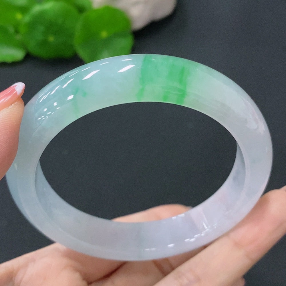Jadeite Round Bangle Total Weight Approx. 56.76g Size 55.9