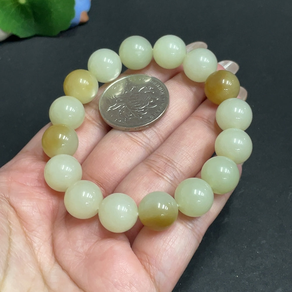 Hetian Jade Bracelet Size 11.8 mm Approx. Total Weight 44.3g