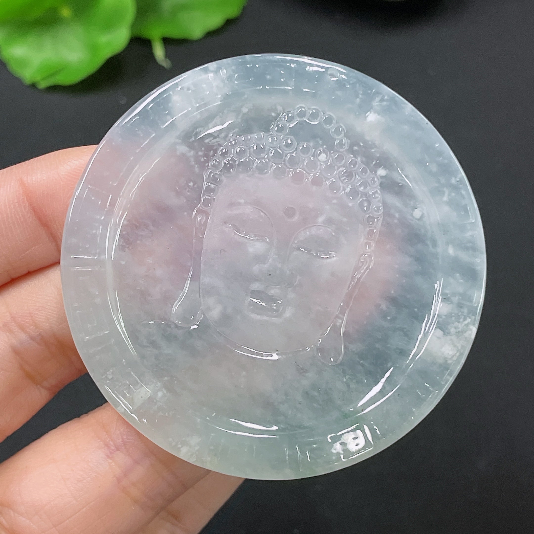Jadeite Pendant Buddha Amulet Total Weight Approx. 36.65g