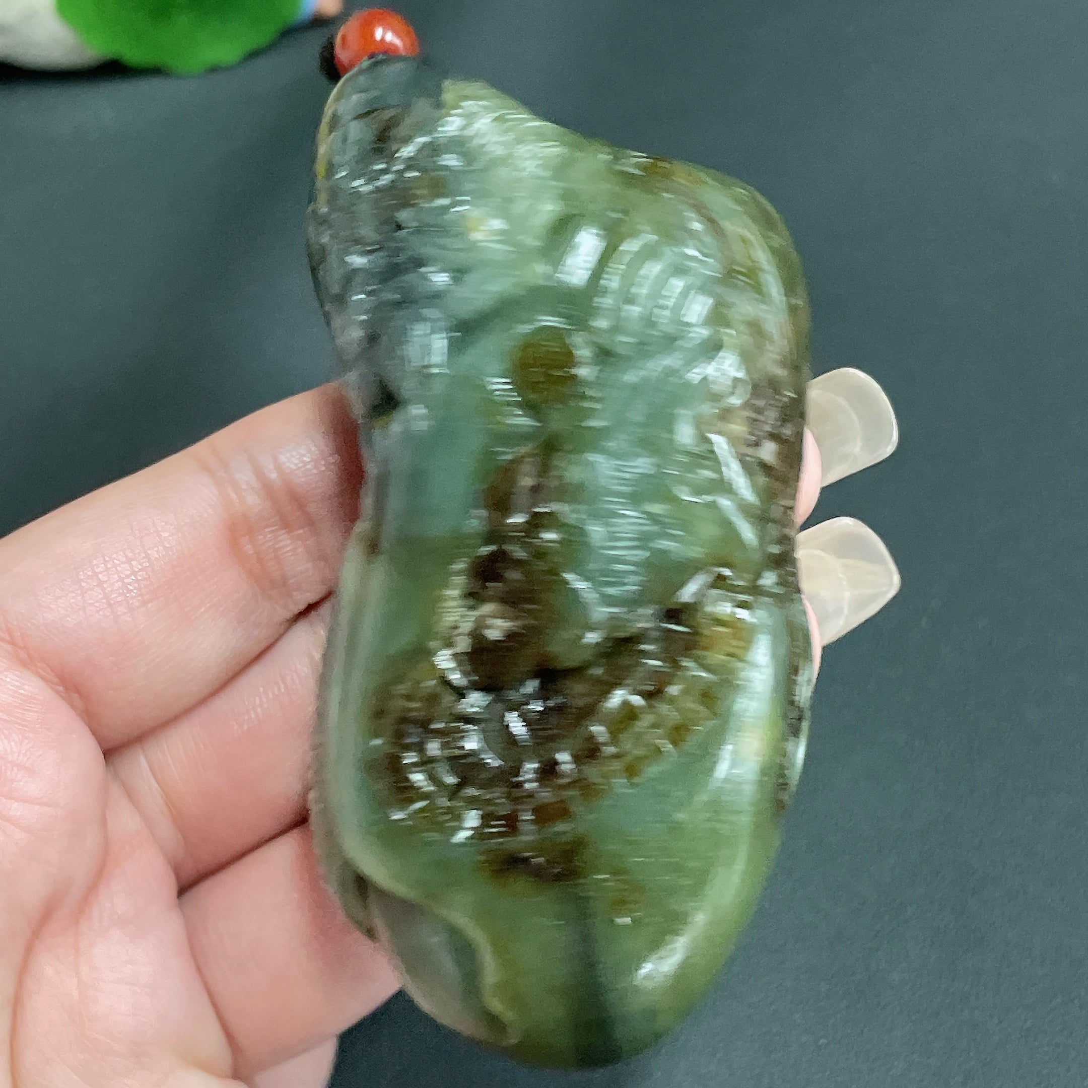 Hetian Jade Seed Material Handheld Piece - Zhong Kui