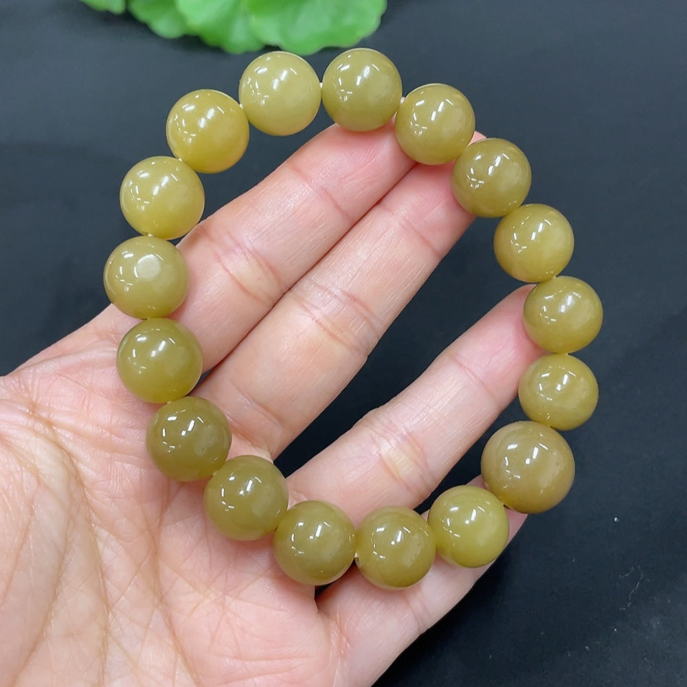 Hetian Jade Bracelet, Approx. 11.9mm, Total Weight Approx. 46.5g