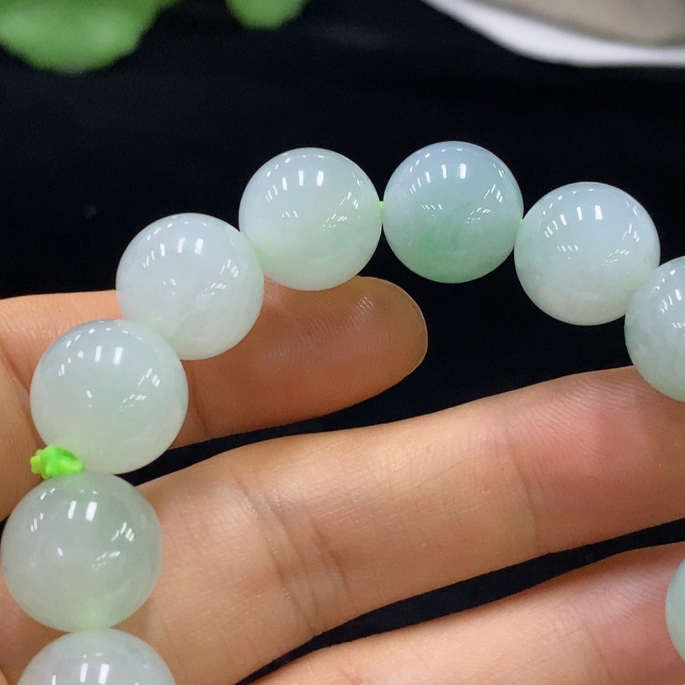 Jadeite Bracelet Approx. 12.8mm Total Weight Approx. 57.43g