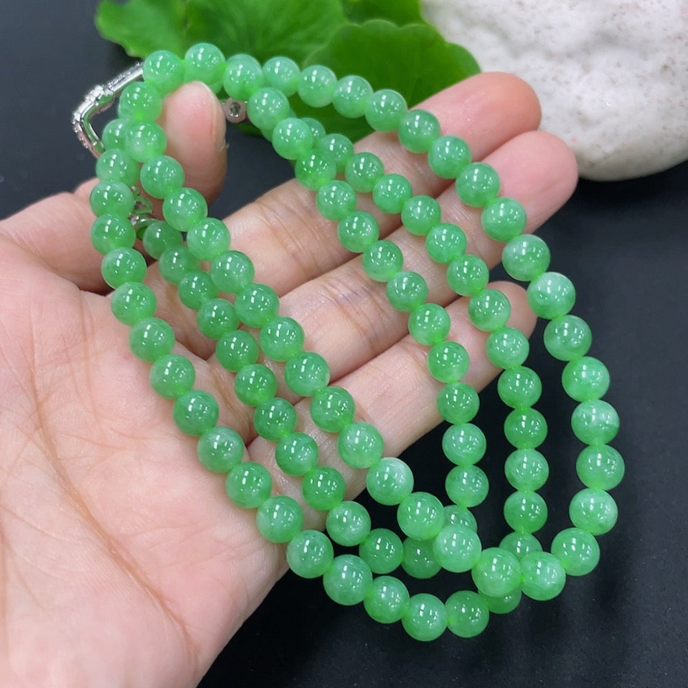 Jadeite Bracelet Approx.5.4/6.2mm Total Weight Approx.34.16g