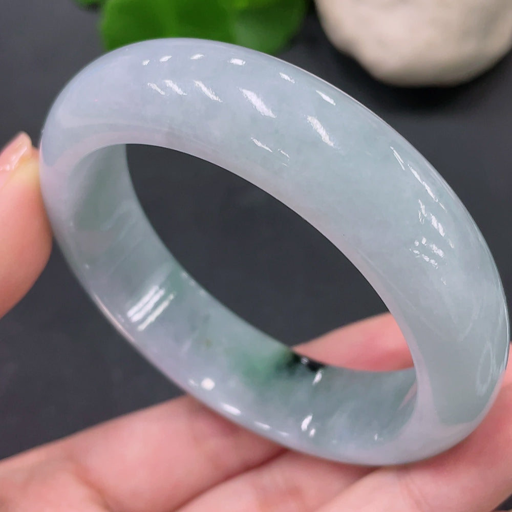Jadeite Round Bangle Size 56.9 Total Weight 76.864g