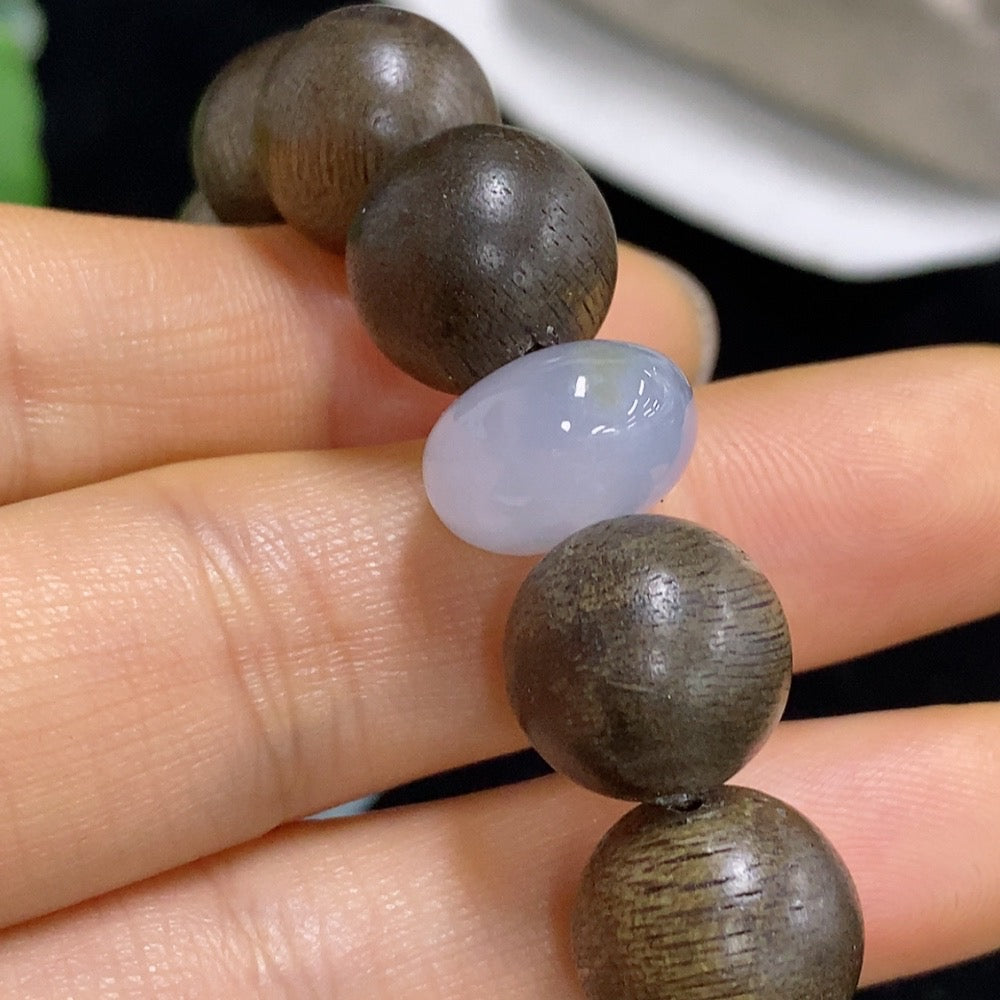 Huiliu certified jadeite beads, 12.5mm round, smooth green jade jewelry beads, by HKHQ, natural stone appearance