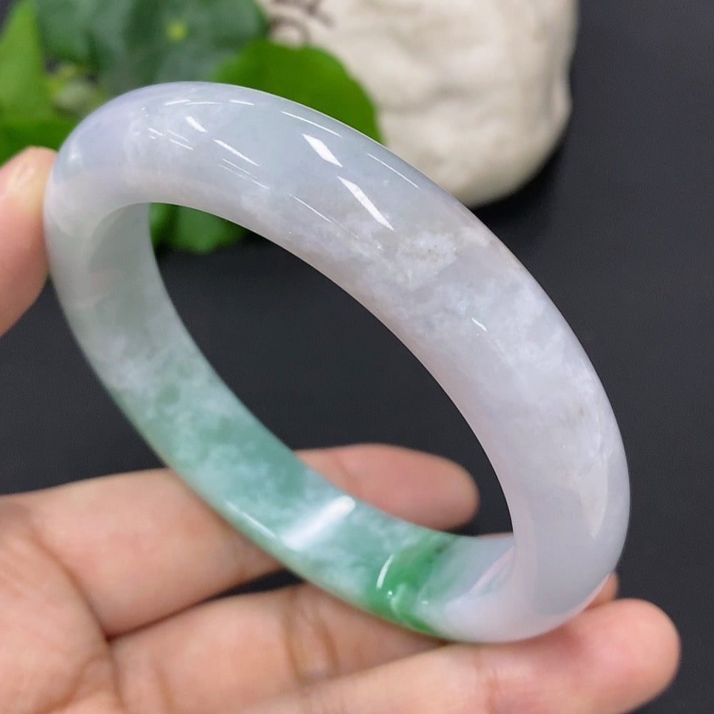 Jadeite Round Bangle Total Weight Approx. 68.3g Size 57.2