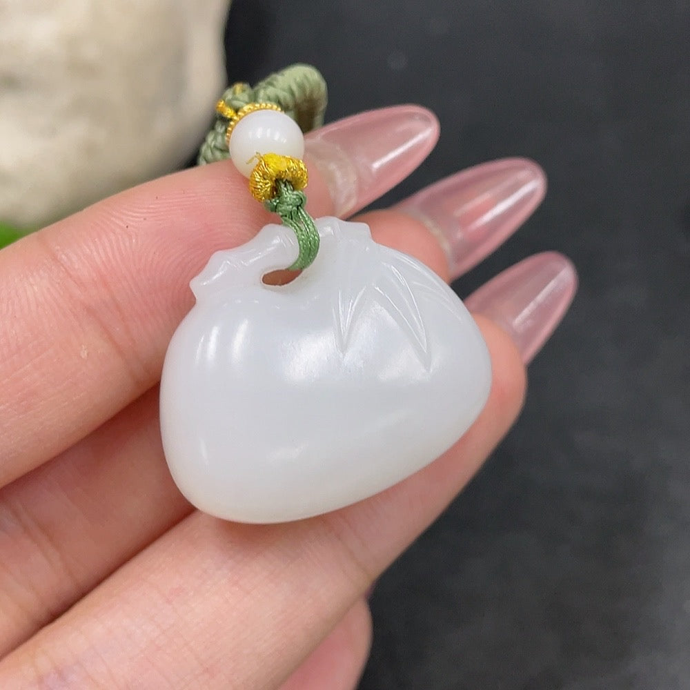 Hetian Jade Pendant Antique Plaque Total Weight (with rope) 16.2g