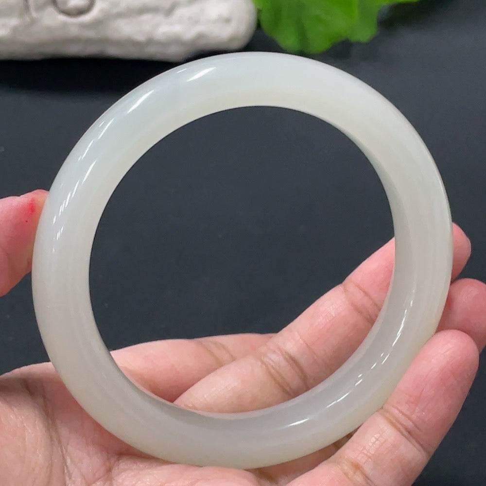 Hetian Jade Round Bracelet Total Weight Approx.60.5g Size 58.8