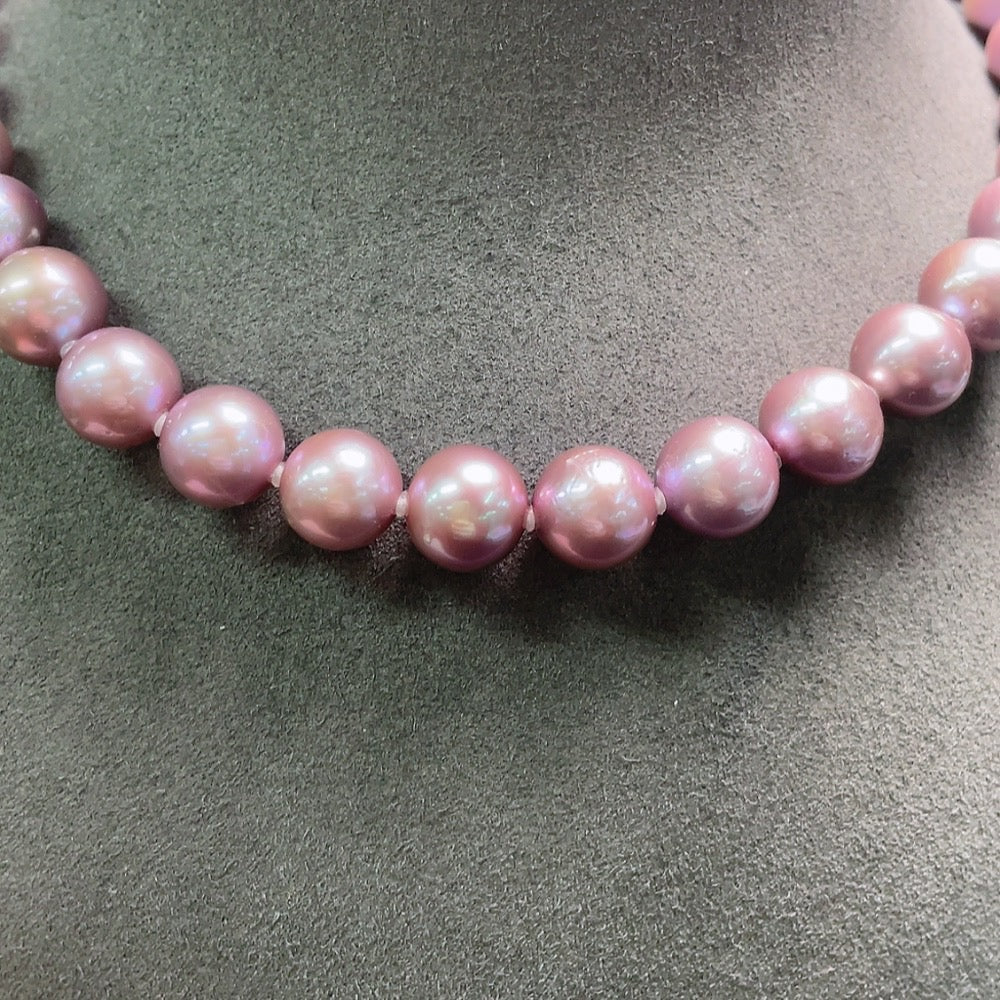Pearl Necklace Non-Gold Total Weight Approx. 76.5g Size 10.9/11.8mm