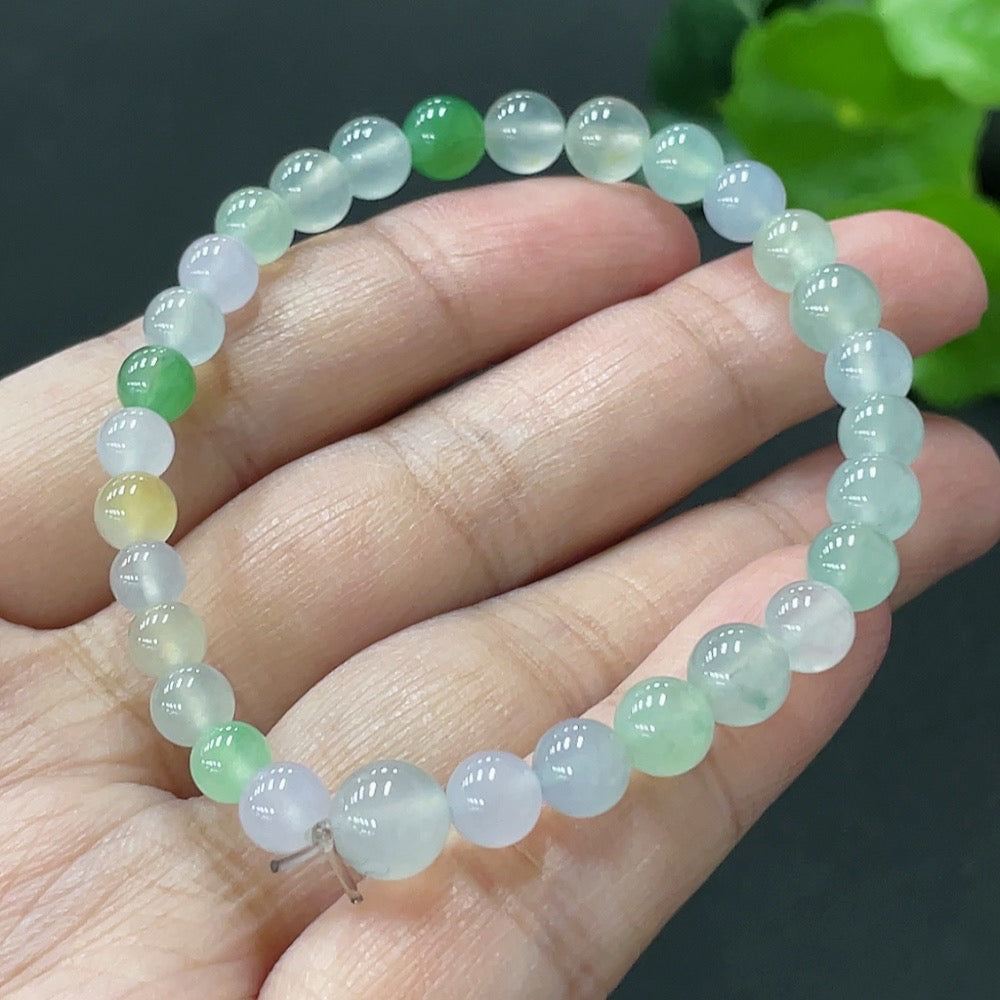 Jadeite Bracelet Largest Bead Approx. 7.4mm Total Weight Approx. 10.89g