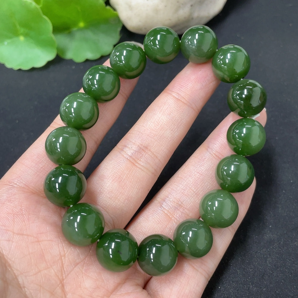 Green Hetian Jade Bracelet