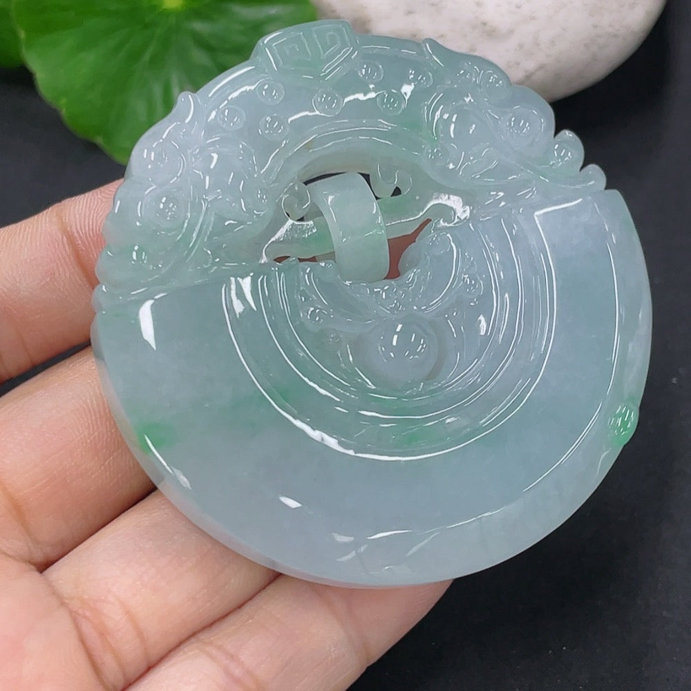 Jadeite Antique Pendant Total Weight Approximately 73g