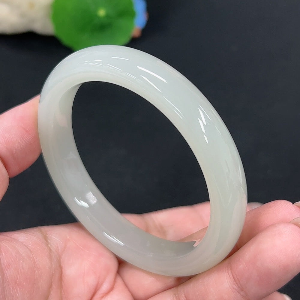 Hetian Jade Round Bracelet Size 58.3 Total Weight Approx.51g