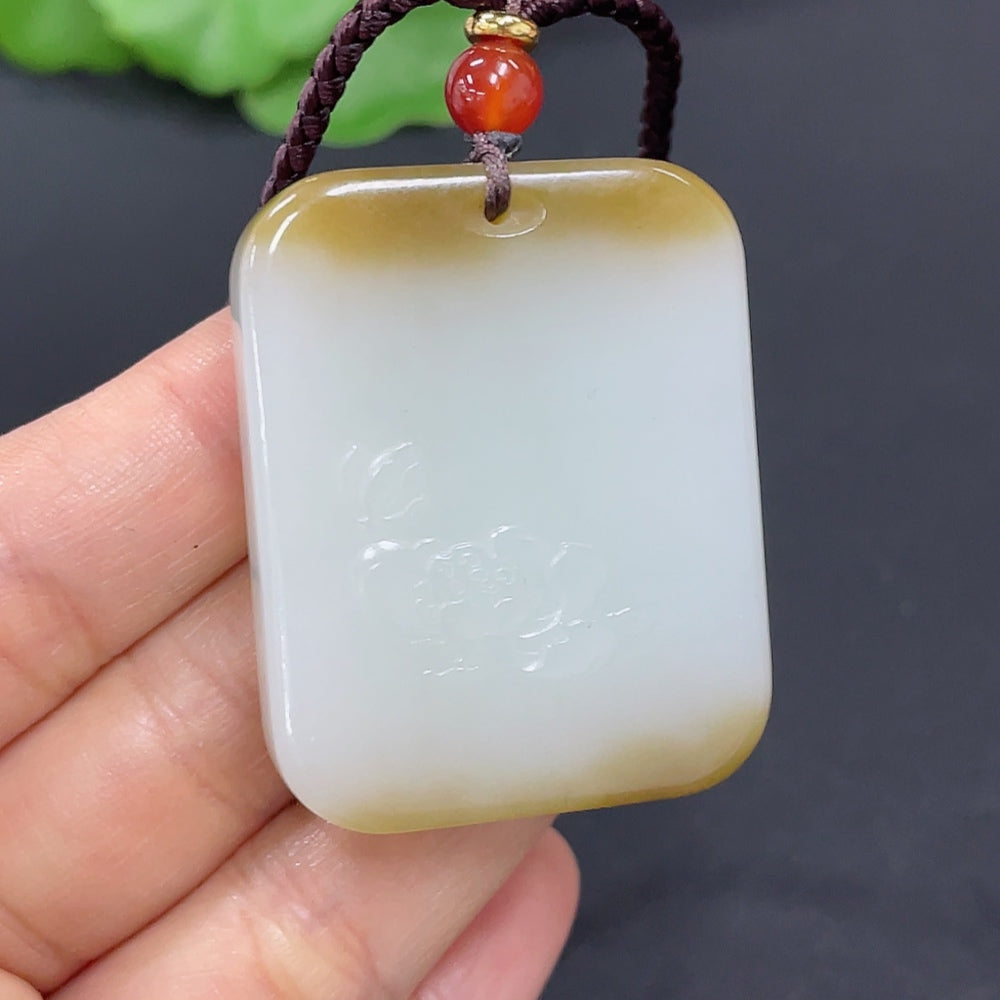 Hetian Jade Pendant Lotus
