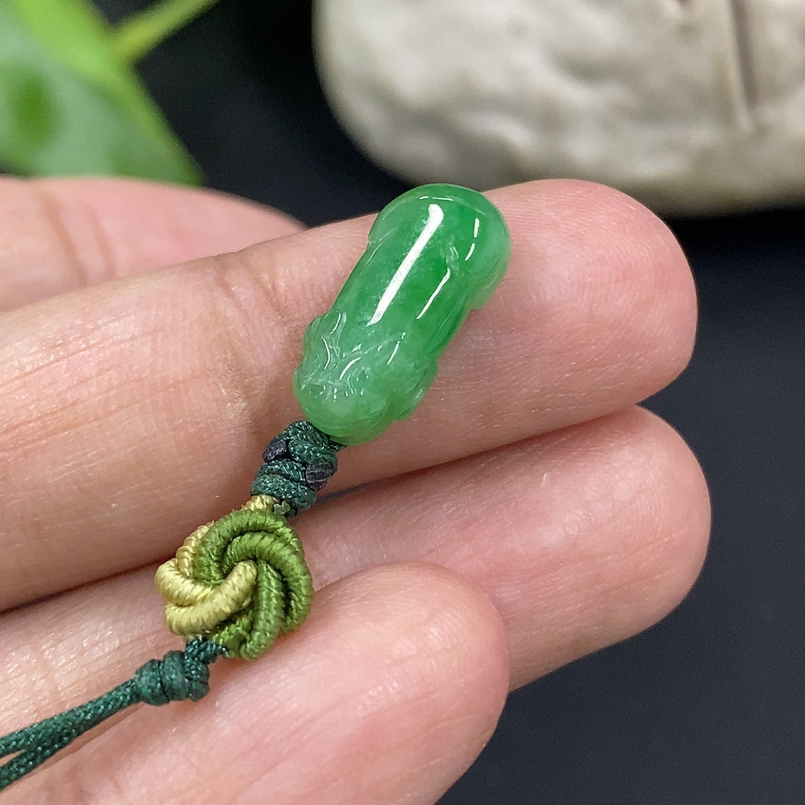 Jadeite Pixiu Pendant Total Weight Approximately 1.2g
