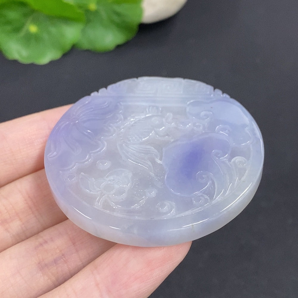 Jadeite Antique Pendant Total Weight Approx. 36.8g