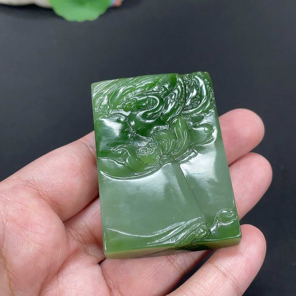 Hetian Jade Pendant Guanyin Total Weight Approx. 77.4g