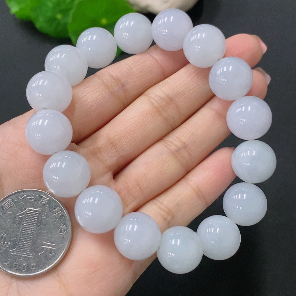 Jadeite Bead Bracelet Approx. 13.5mm Total Weight Approx. 68.7g
